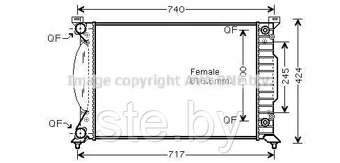 Радиатор охлаждения двигателя Sfec RR060305 (аналог AI 2202, KA088395)