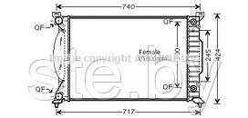 Радиатор охлаждения двигателя Sfec RR060305 (аналог AI 2202, KA088395)