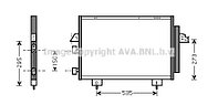 Радиатор кондиционера SFEC RK094741 (аналог TO5281, KA092739)