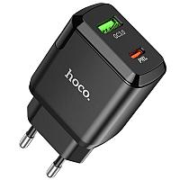 Сетевое зарядное устройство Hoco N5 (USB QC3.0 +PD20W Type-C) цвет: черный,белый