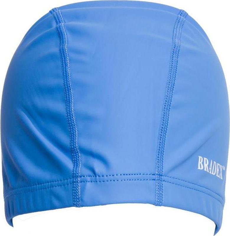 Шапочка для плавания текстильная покрытая ПУ, синяя - фото 2 - id-p168531893