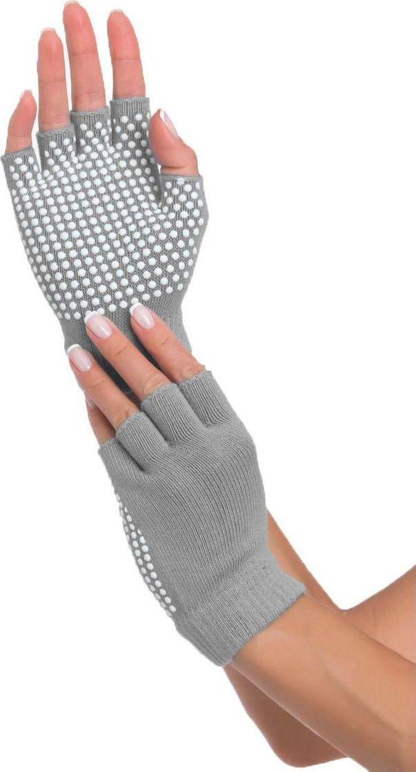Перчатки противоскользящие для занятий йогой, серые - фото 1 - id-p146312736