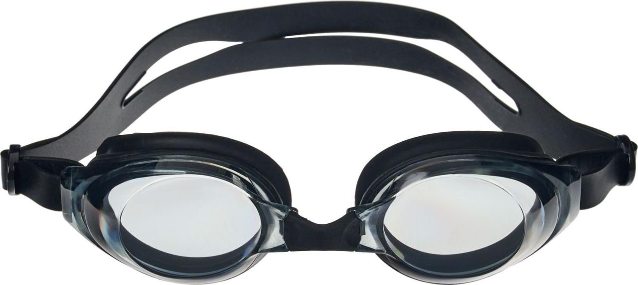 Очки для плавания, серия "Регуляр", черные, цвет линзы - серый - фото 2 - id-p168531991