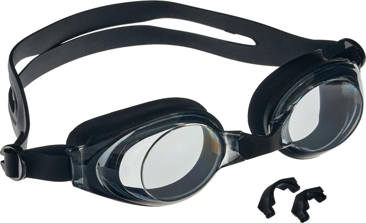 Очки для плавания, серия "Регуляр", черные, цвет линзы - серый - фото 8 - id-p168531991