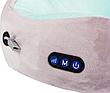 Дорожная подушка-подголовник для шеи с завязками, серо-розовая, фото 2