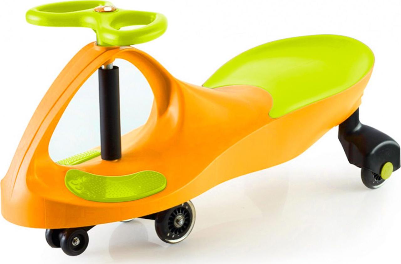 Машинка детская с полиуретановыми колесами салатово-оранжевая «БИБИКАР» - фото 1 - id-p168531392
