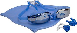 Набор для плавания: шапочка +очки+зажим для носа+беруши для бассейна