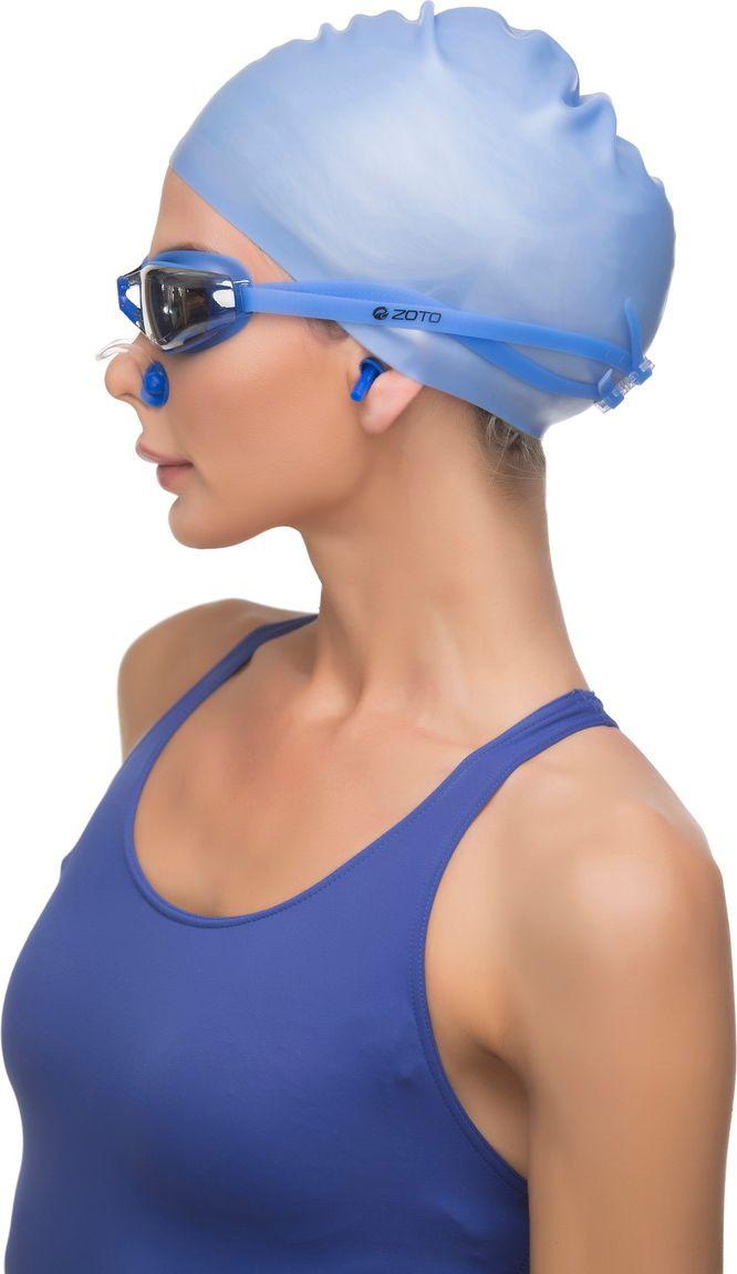 Набор для плавания: шапочка +очки+зажим для носа+беруши для бассейна - фото 5 - id-p168531743