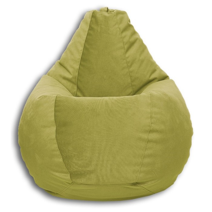 Кресло-мешок «Груша» Позитив Lovely, размер M, диаметр 70 см, высота 90 см, велюр, цвет оливковый - фото 1 - id-p190088589