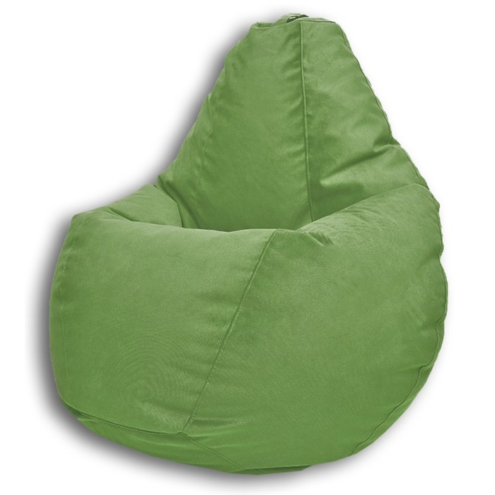 Кресло-мешок «Груша» Позитив Liberty, размер L, диаметр 80 см, высота 100 см, велюр, цвет салатовый - фото 2 - id-p190088645