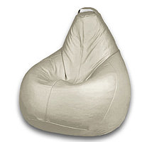Кресло-мешок «Груша» Позитив Кольт, размер L, диаметр 80 см, высота 100 см, искусственная кожа, цвет слоновая