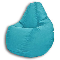 Кресло-мешок «Груша» Позитив Lovely, размер L, диаметр 80 см, высота 100 см, велюр, цвет бирюзовый