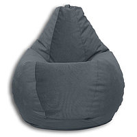 Кресло-мешок «Груша» Позитив Lovely, размер L, диаметр 80 см, высота 100 см, велюр, цвет антрацит