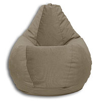 Кресло-мешок «Груша» Позитив Карат, размер XL, диаметр 95 см, высота 125 см, велюр, цвет коричневый