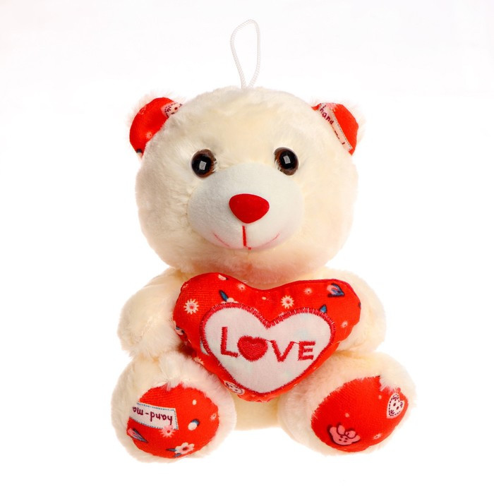 Мягкая игрушка «Мишка с сердцем», цвет МИКС - фото 1 - id-p190088194