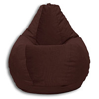 Кресло-мешок «Груша» Позитив Real A, размер XL, диаметр 95 см, высота 125 см, велюр, цвет коричневый