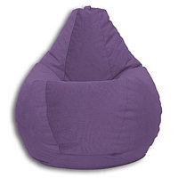 Кресло-мешок «Груша» Позитив Liberty, размер M, диаметр 70 см, высота 90 см, велюр, цвет фиолетовый