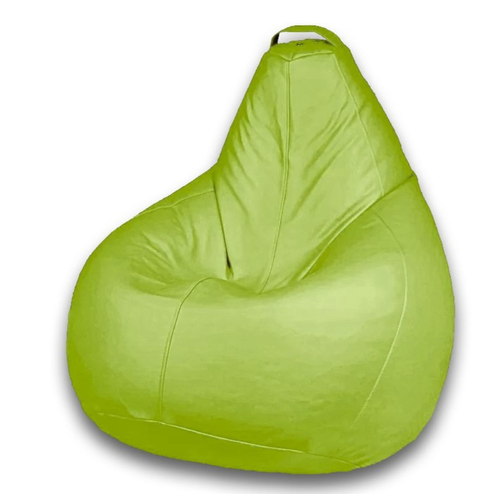 Кресло-мешок «Груша» Позитив Кольт, размер M, диаметр 70 см, высота 90 см, искусственная кожа, цвет зелёный - фото 1 - id-p190088526