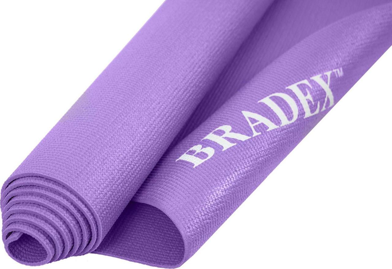 Коврик для йоги и фитнеса 173*61*0,3 фиолетовый - фото 6 - id-p168546373