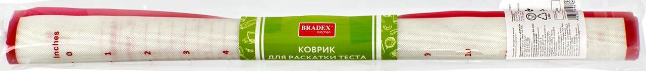 Коврик для приготовления с разметкой, 60х40см, силикон, красный - фото 5 - id-p168546594