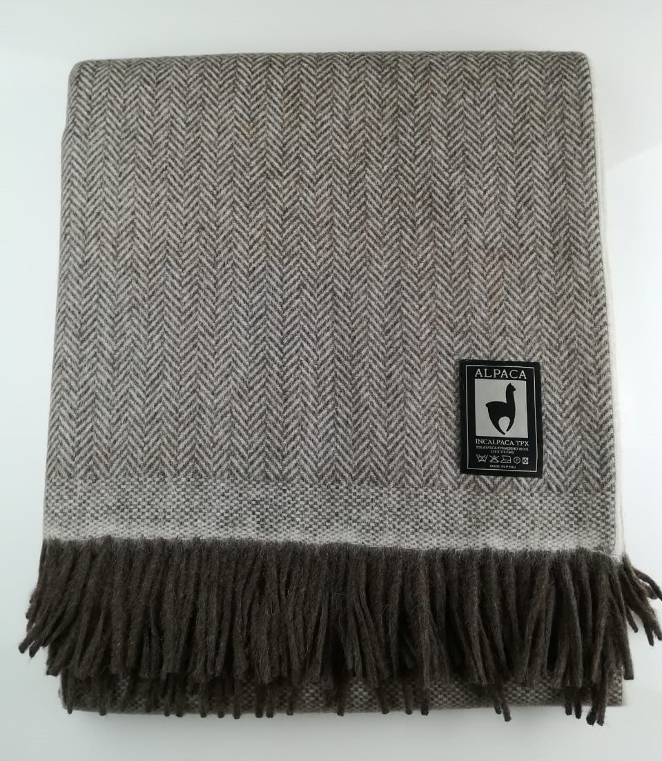 Перуанский плед INCALPACA "Valtery" 170x210 (55% шерсть альпака, 45% шерсть мериноса) PP-69