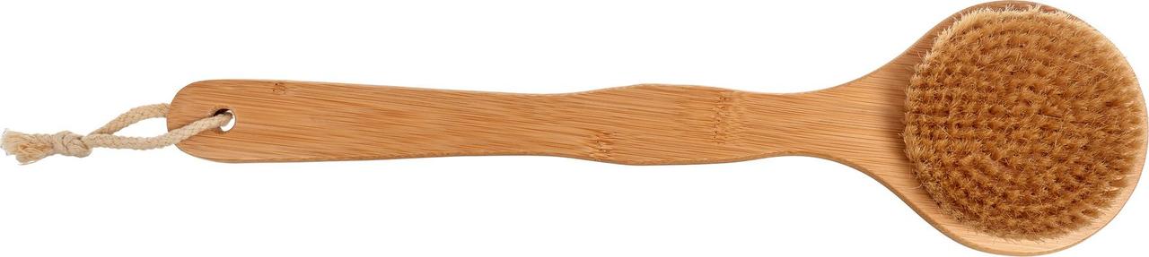 Щётка для сухого массажа из бамбука с щетиной кабана с ручкой 39 см - фото 2 - id-p172828916