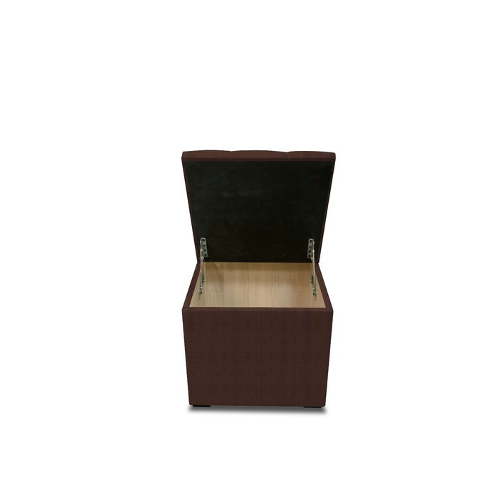 Пуф с крышкой и утяжкой, 400 × 400 × 420 мм, велюр shaggy, цвет chocolate - фото 2 - id-p190097096