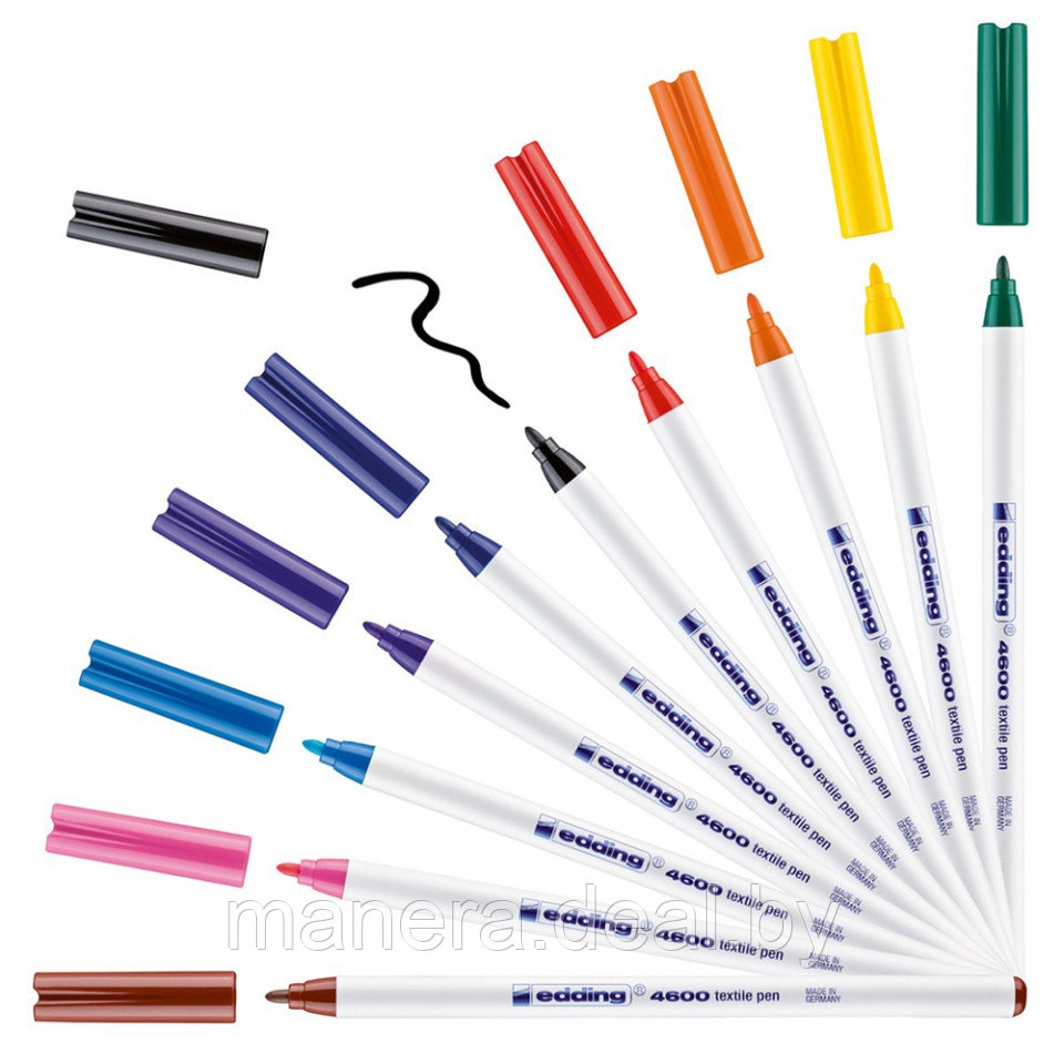 Набор маркеров для текстиля Edding "E-4600 Basic" 10 шт - фото 2 - id-p190105371