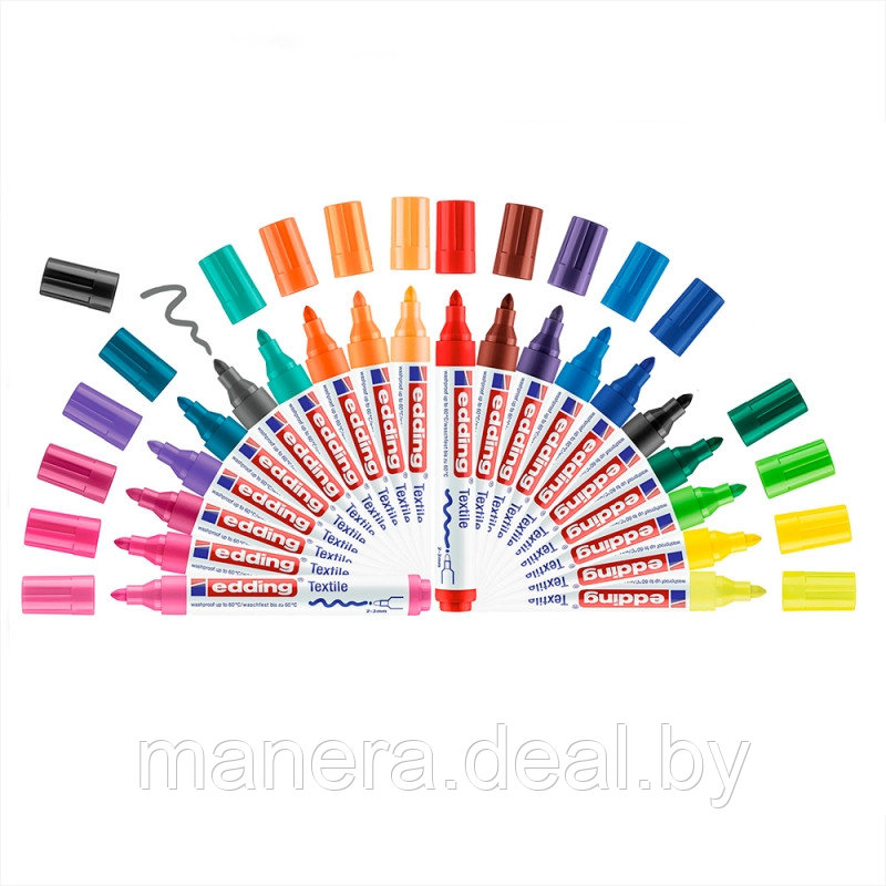 Набор маркеров для текстиля Edding "E-4500" 5 шт. - фото 1 - id-p190105416