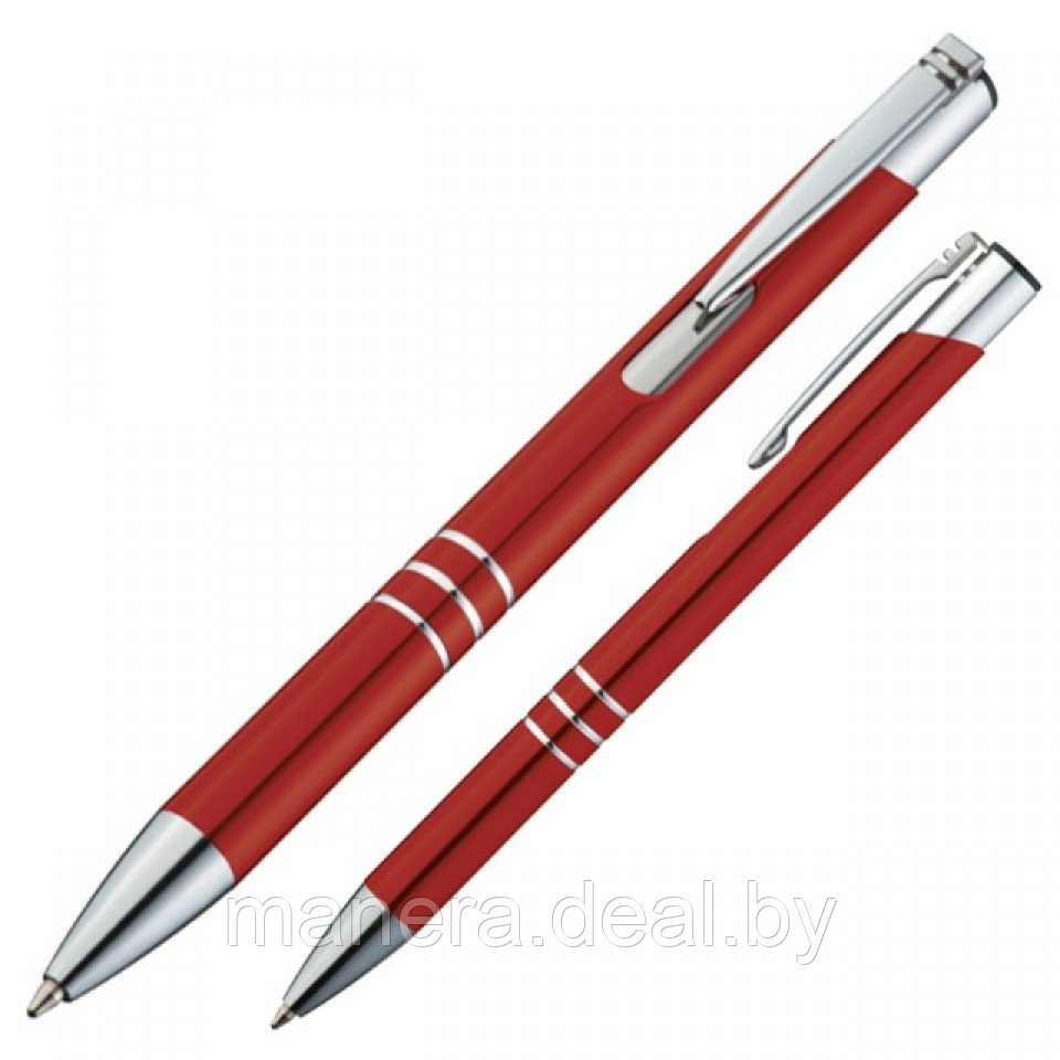 Ручка шариковая автоматическая Ascot красный - фото 1 - id-p190105463