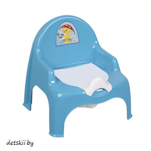 Детский горшок-кресло Dunya Plastik Ниш Голубой - фото 1 - id-p190107155