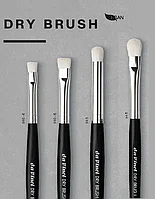 Кисть DRY BRUSH плоская, серия 140, размер 8, белая синтетика