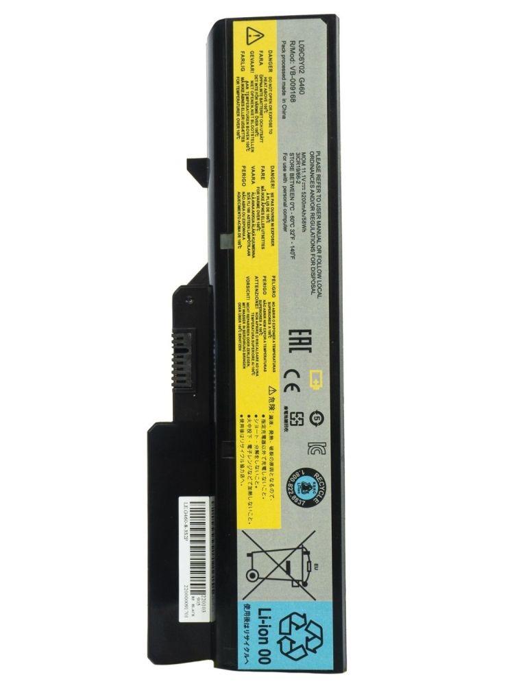 Аккумулятор (батарея) для ноутбука Lenovo IdeaPad G565 (L09C6Y02) 5200мАч, черный (OEM)