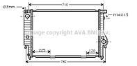 Радиатор двигателя BW2095=2138 (SFEC RR060747)