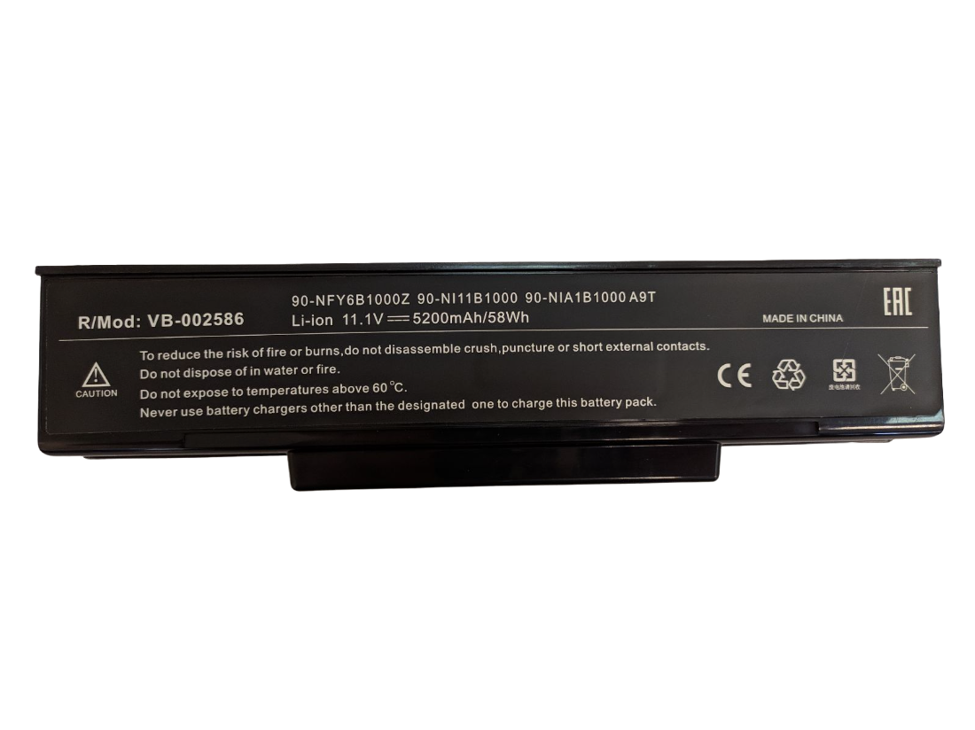 Аккумулятор (батарея) для ноутбука Asus A9 F3 Z94 G50 5200мАч, черный (OEM)
