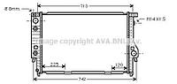 Радиатор двигателя BW2094 (SFEC RR060748)