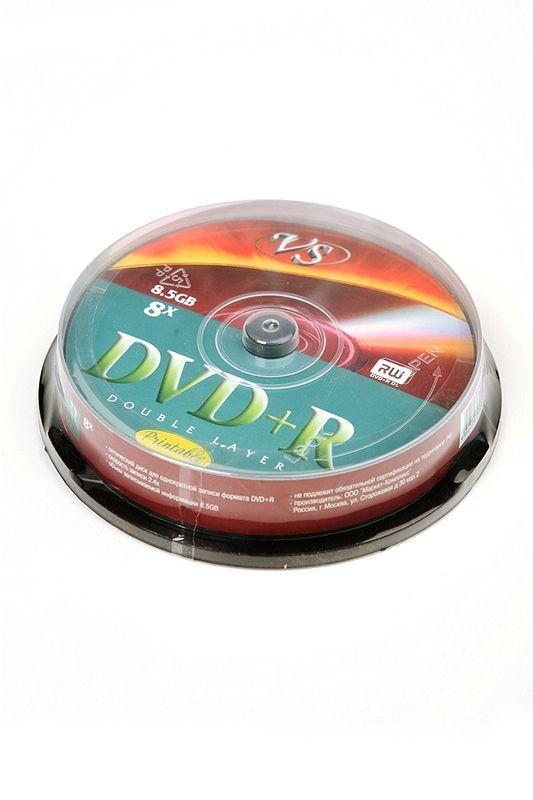 Записываемый компакт-диск VS DVD-R 8.5Gb 8x CB/10 Double Layer Ink Print, 1 штука