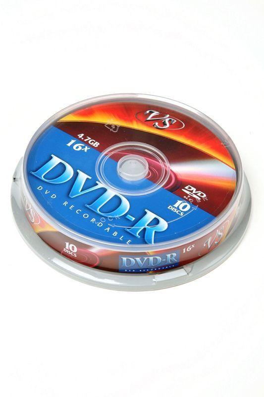 Записываемый компакт-диск VS DVD-R 4.7Gb 16x CB/10, 1 штука