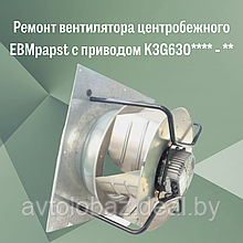 Ремонт вентилятора центробежного EBMpapst с приводом K3G630 - **** - **