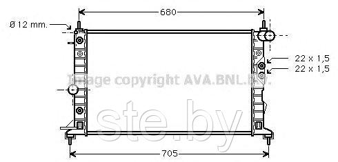 Радиатор двигателя OL2220 (SFEC RR063077)