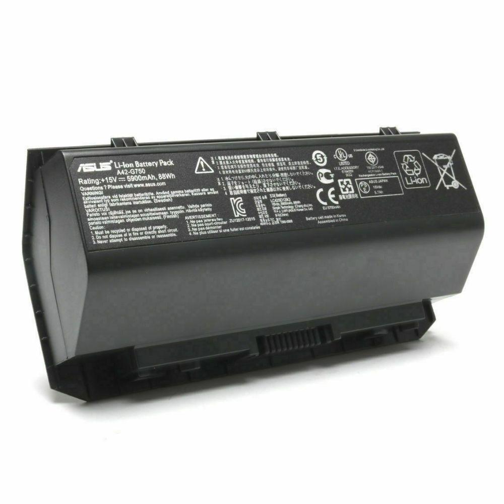 Аккумулятор (батарея) для ноутбука Asus G750, G750JX, (A42-G750), 5900мАч, 15B