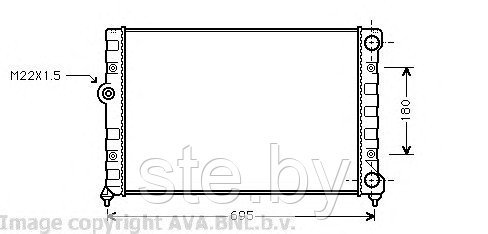 Радиатор двигателя VW2109 (SFEC RR065193)