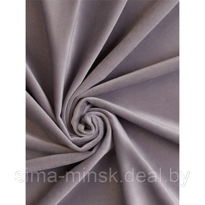 Портьера «Дюна», размер 200х270 см, блэкаут бархат, цвет серый - фото 3 - id-p190109485