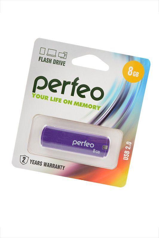 USB Flash накопитель Perfeo PF-C05P008 USB 8GB фиолетовый