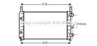 Радиатор двигателя FD2117 (SFEC RR730483)