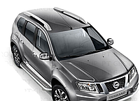 Защита порогов с алюминиевой площадкой 51 мм (ППК) Nissan Terrano с 2014