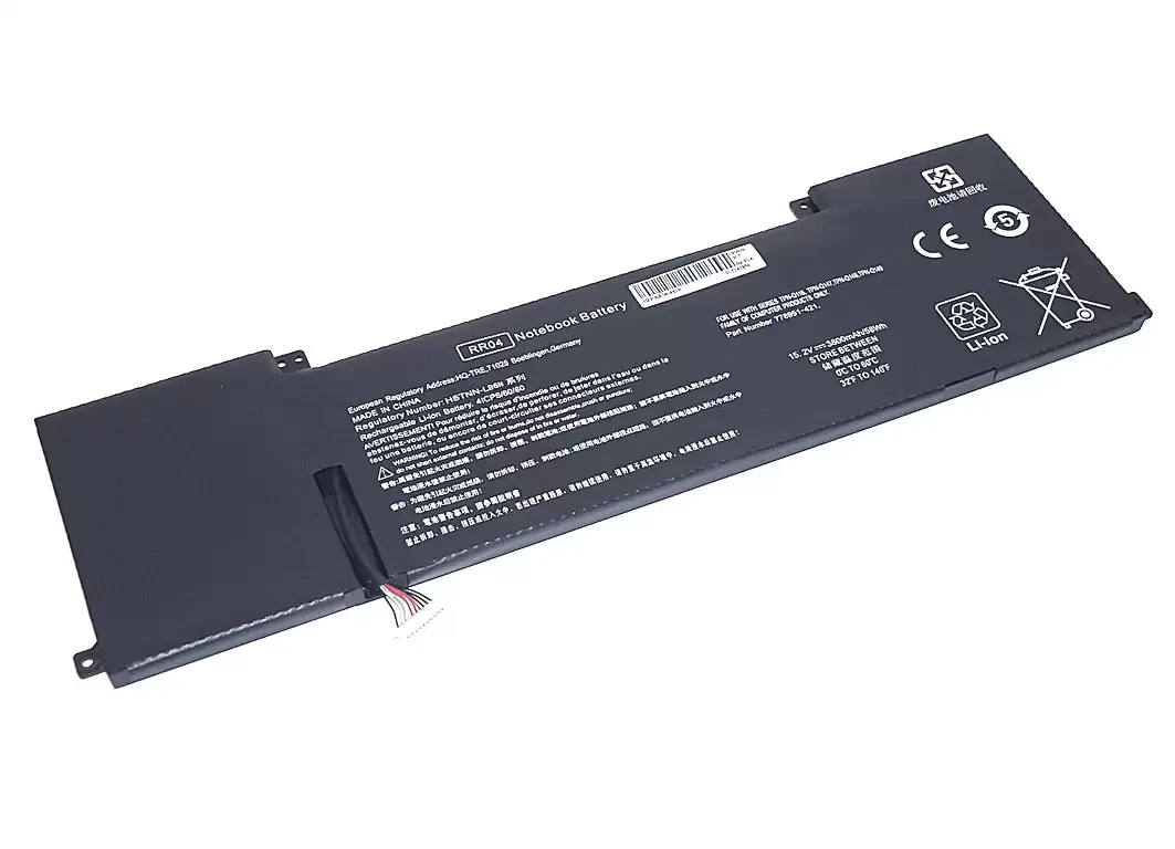 Аккумулятор (батарея) RR04-4S1P для ноутбука HP, 15.2В 58Wh, черный (OEM)
