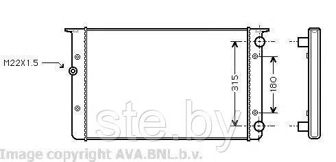 Радиатор двигателя VW2105 (SFEC RR065247) - фото 1 - id-p190122525