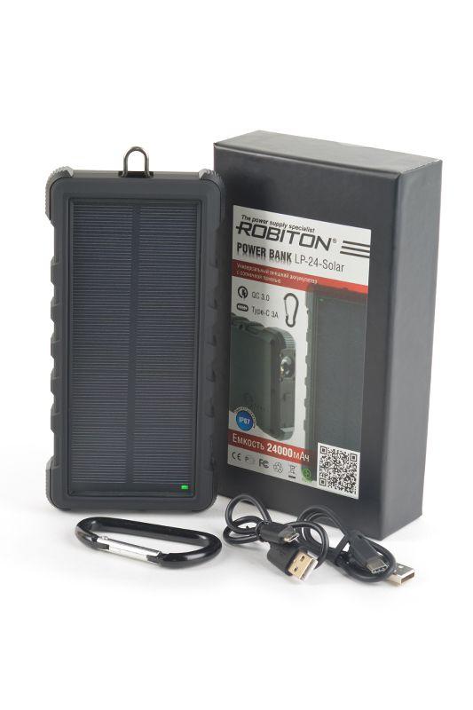 Портативное зарядное устройство Robiton Power Bank LP-24-Solar Type-C 24000мАч