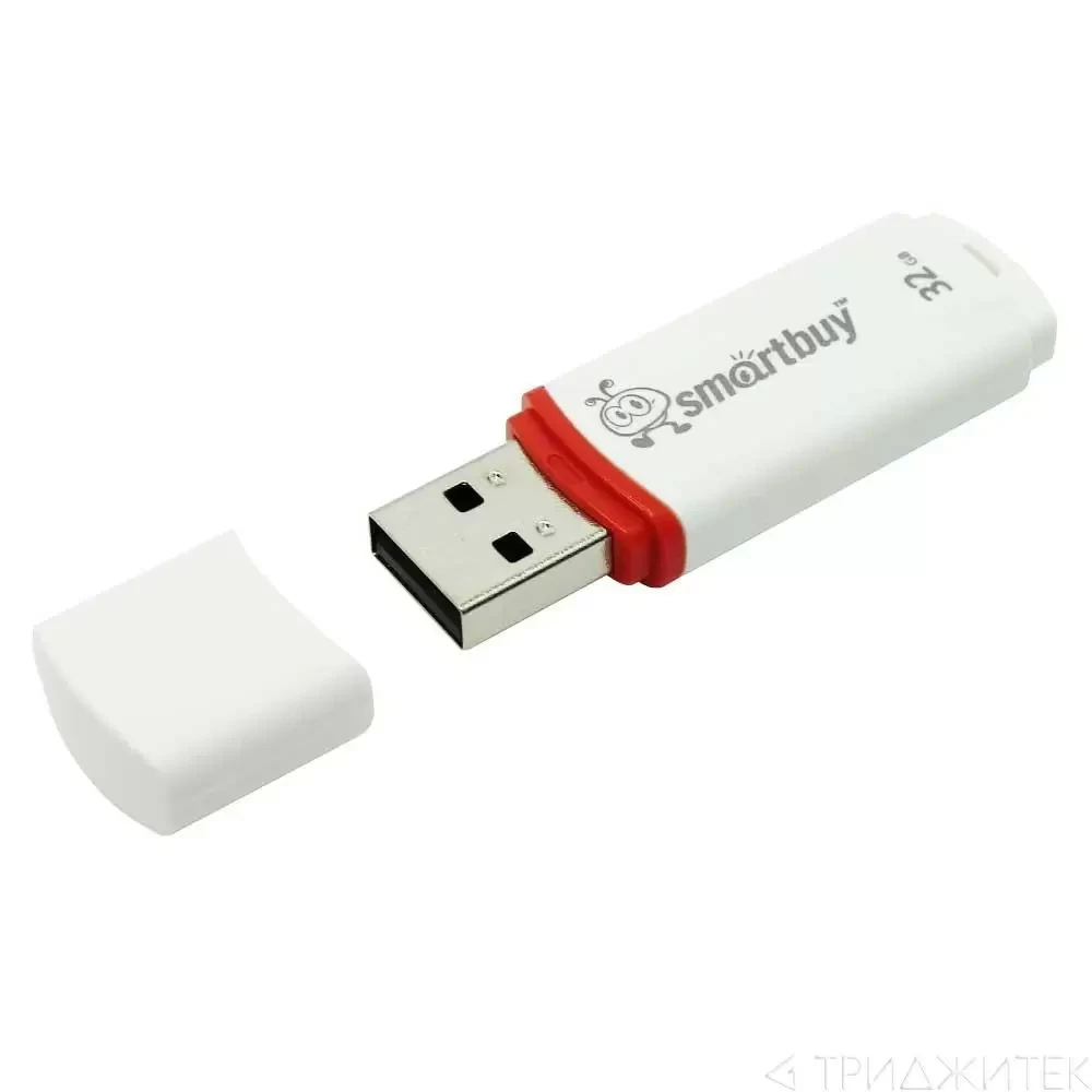 USB Flash 32GB SmartBuy Crown, белый